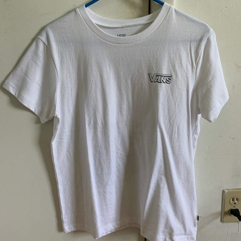 white vans tee